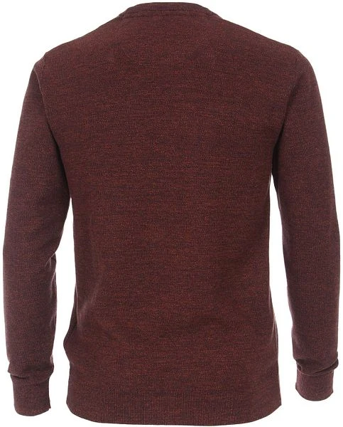 Casa Moda Pullover O-Hals Melange Bordeaux - Afbeelding 3