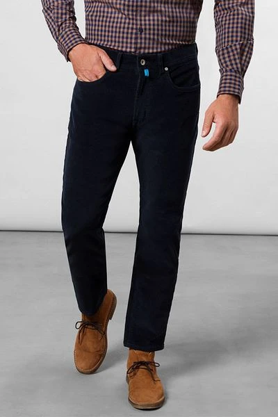 Pierre Cardin Lyon Voyage Corduroy Broek Donkerblauw - Afbeelding 5