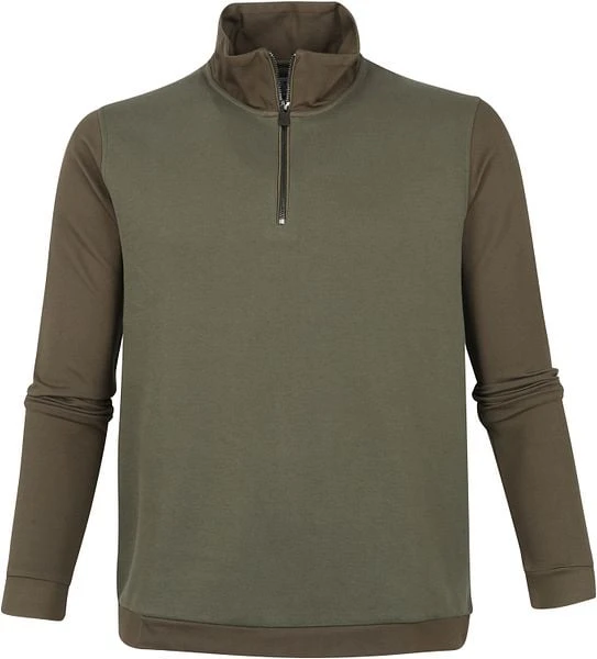 Suitable Prestige Haco Pullover Half Zip Olijfgroen - Afbeelding 5
