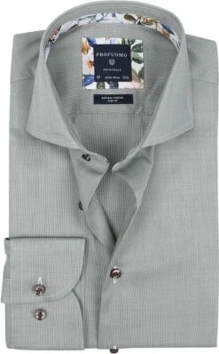 Profuomo SF Originale Strijkvrij Overhemd Groen