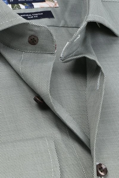 Profuomo SF Originale Strijkvrij Overhemd Groen - Afbeelding 2