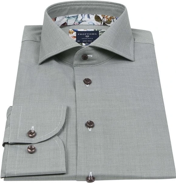 Profuomo SF Originale Strijkvrij Overhemd Groen - Afbeelding 6