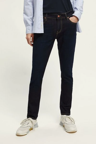 Scotch And Soda Skim Jeans Donkerblauw - Afbeelding 2