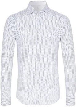 Desoto Overhemd Kent Grafische Print Wit