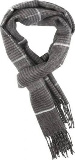 Suitable Heren Sjaal Acryl Ruit Zwart 21-09