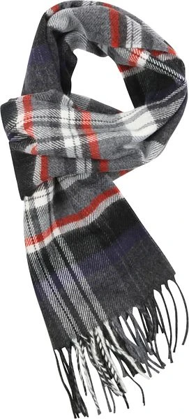 Suitable Heren Sjaal Acryl Ruit Grijs 21-02