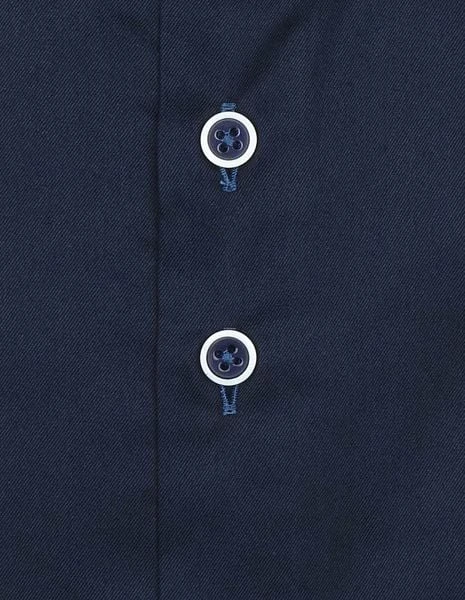 R2 Overhemd Melange Donkerblauw XLS - Afbeelding 6