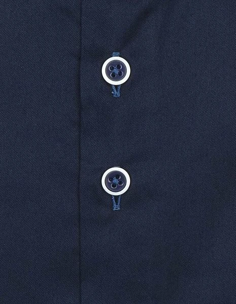 R2 Overhemd Melange Donkerblauw XLS - Afbeelding 3