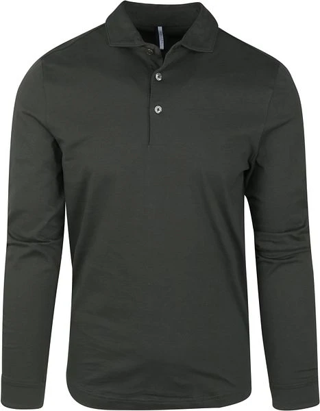 Profuomo Groene Longsleeve Polo