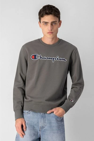 Champion Sweater Script Logo Donkergroen - Afbeelding 2