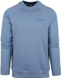 Scotch And Soda Sweater Logo Blauw