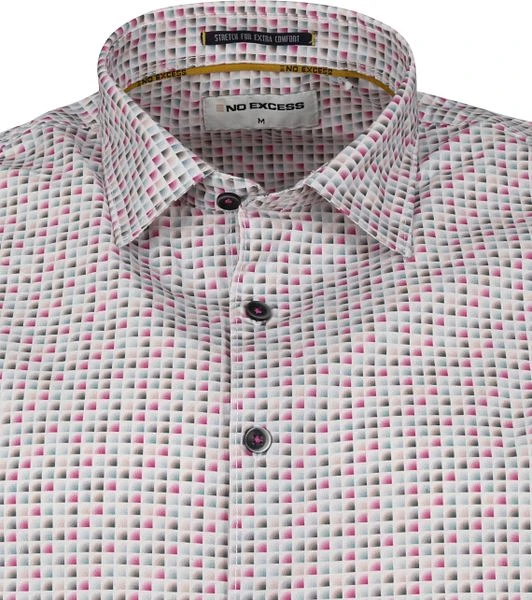 No-Excess No Excess KM Overhemd Print Roze - Afbeelding 4
