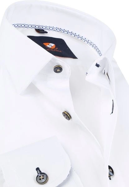 Suitable Twill Overhemd Wit - Afbeelding 5