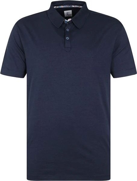 R2 Tencel Poloshirt Donkerblauw - Afbeelding 5
