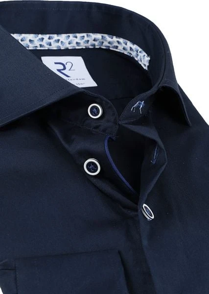 R2 Overhemd Extra Lange Mouwen Donkerblauw - Afbeelding 5