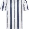 State Of Art Shortsleeve Overhemd Blauw Gestreept