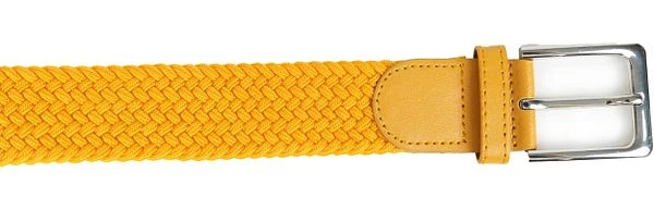 Suitable Geweven Riem Geel - Afbeelding 2