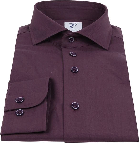 R2 Overhemd Merino Wol Paars - Afbeelding 6