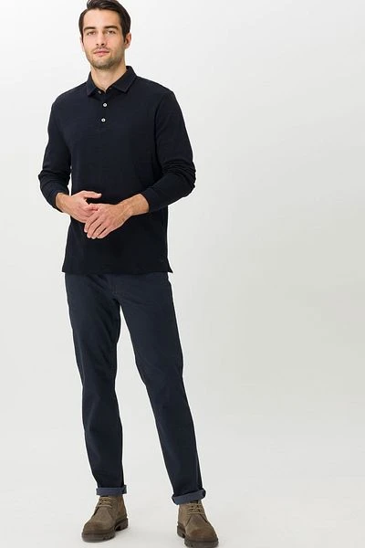 Brax Cadiz Broek Five Pocket Donkerblauw Print - Afbeelding 2