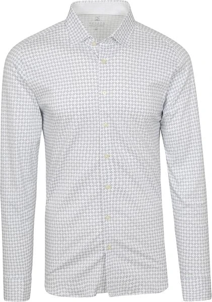 Desoto Overhemd Strijkvrij Print Wit - Afbeelding 5