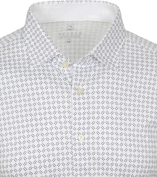 Desoto Overhemd Strijkvrij Print Wit - Afbeelding 6