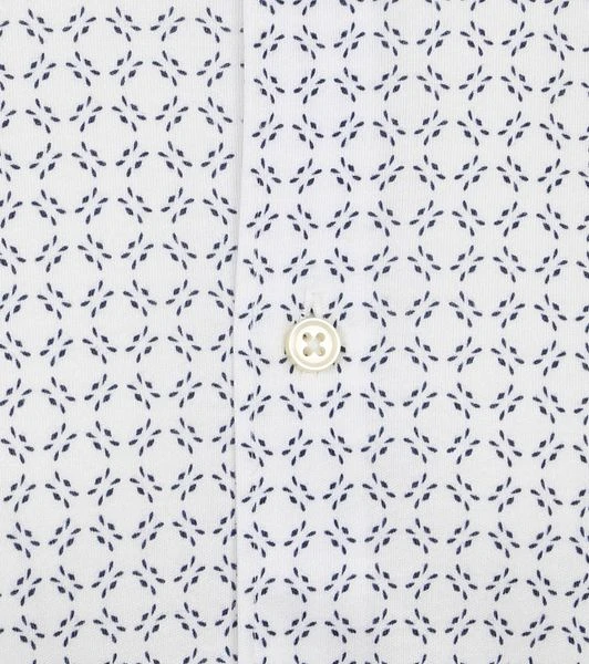 Desoto Overhemd Strijkvrij Print Wit - Afbeelding 3