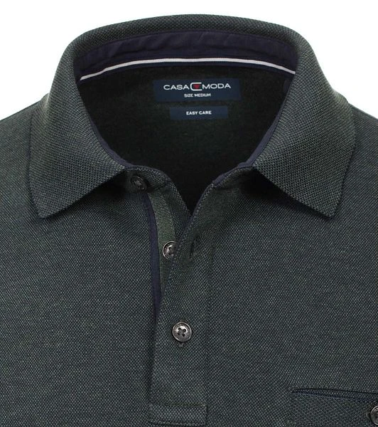 Casa Moda Polo LS Donkergroen - Afbeelding 2