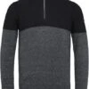 Vanguard Trui Half Zip Zwart Grijs