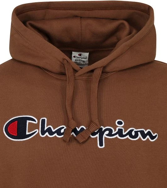 Champion Hoodie Logo Bruin - Afbeelding 4