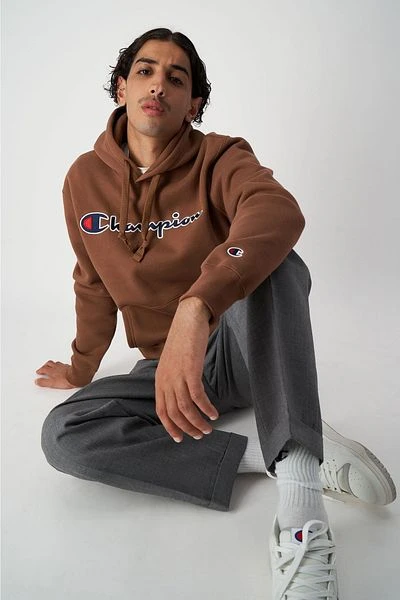 Champion Hoodie Logo Bruin - Afbeelding 2