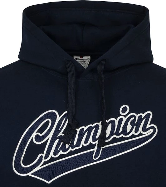 Champion Hoodie College Logo Donkerblauw - Afbeelding 2