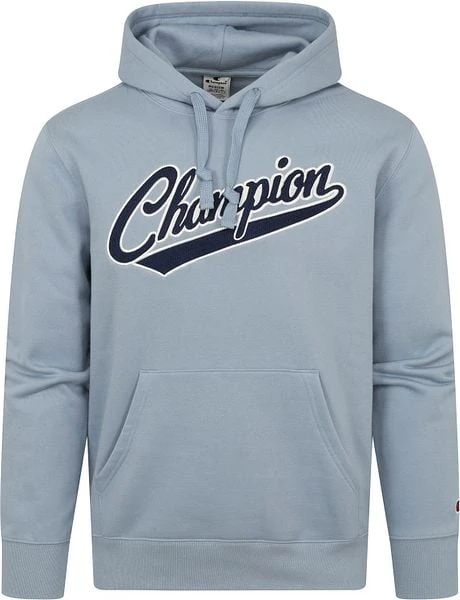 Champion Hoodie College Logo Lichtblauw - Afbeelding 6