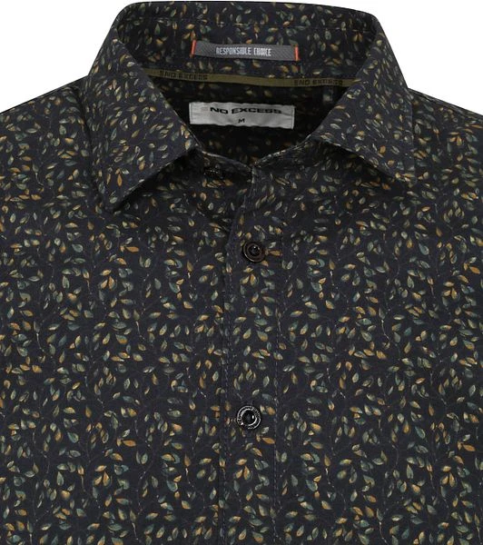 No-Excess No Excess Overhemd Patroon Donkerblauw - Afbeelding 4