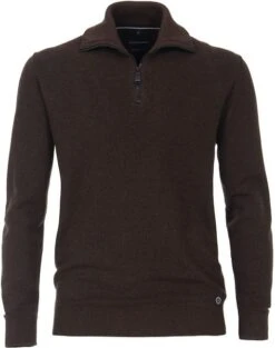 Casa Moda Halfzip Trui Bruin