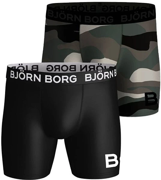 Bjorn Borg Performance Boxers 2-Pack Zwart Legergroen - Afbeelding 4