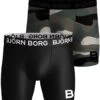 Bjorn Borg Performance Boxers 2-Pack Zwart Legergroen