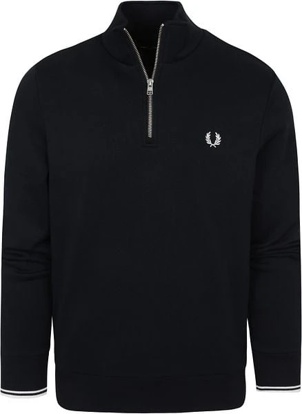 Fred Perry Half Zip Trui Navy Blauw - Afbeelding 5