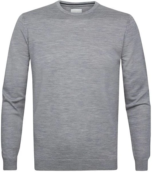 Profuomo Pullover Merinowol Grijs - Afbeelding 3