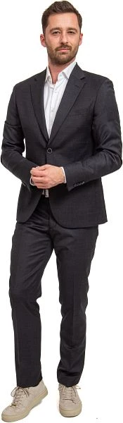 Suitable Kostuum Toulon Wol Sharkskin Antra