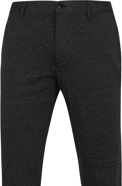Alberto Rob Stretch Chino Antraciet Gestreept - Afbeelding 2