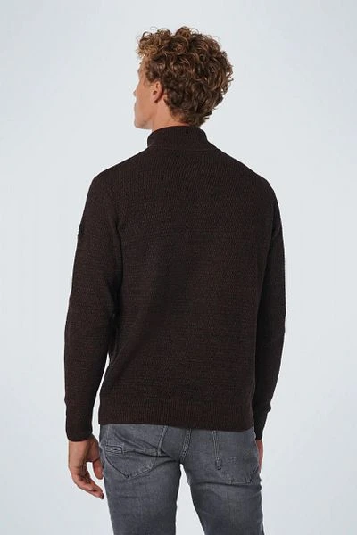 No-Excess No Excess Half Zip Trui Coffee - Afbeelding 3