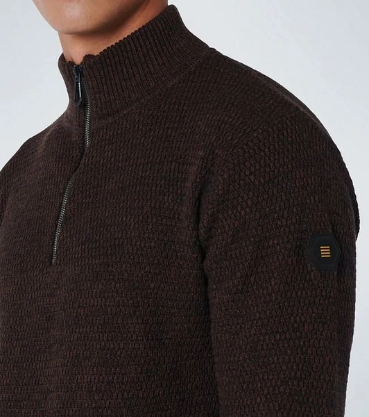 No-Excess No Excess Half Zip Trui Coffee - Afbeelding 4