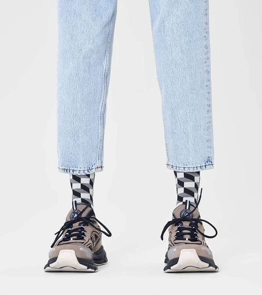 Happy Socks Sokken Blokken Zwart - Afbeelding 5