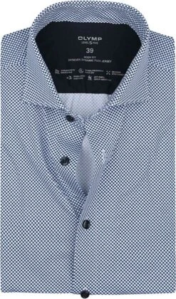 OLYMP Level Five Overhemd Cirkels Blauw