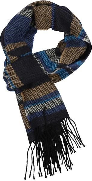 Suitable Heren Sjaal Blauw Grijs - Afbeelding 3