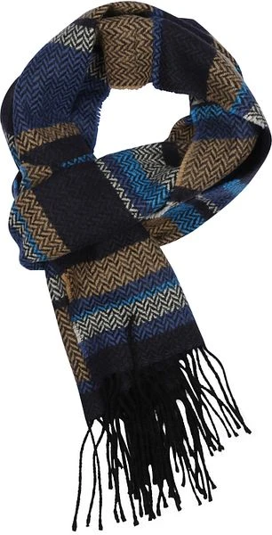 Suitable Heren Sjaal Blauw Grijs