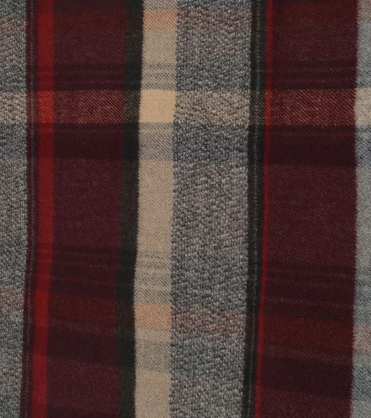 Suitable Heren Sjaal Ruit Bruin Bordeaux - Afbeelding 4