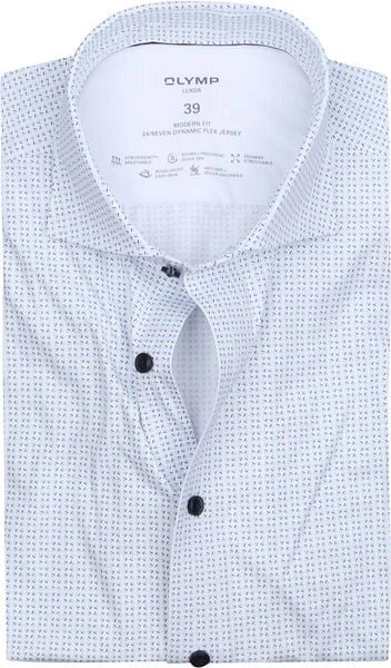Olymp Luxor Overhemd Figuren Lichtblauw - Afbeelding 5