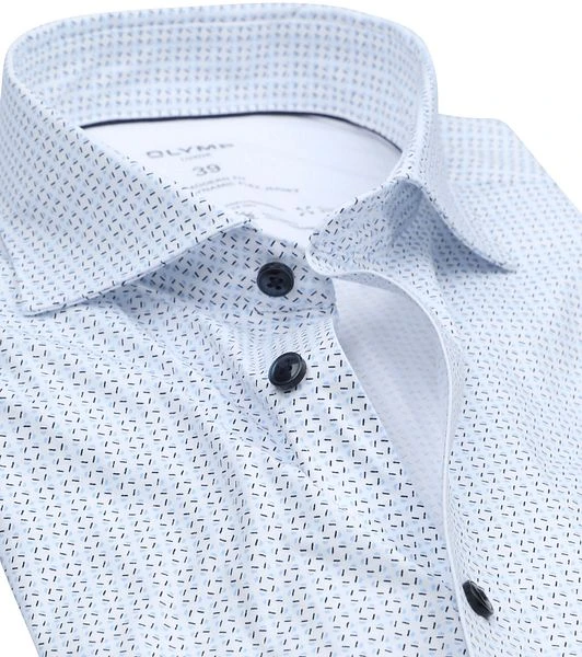 Olymp Luxor Overhemd Figuren Lichtblauw - Afbeelding 2
