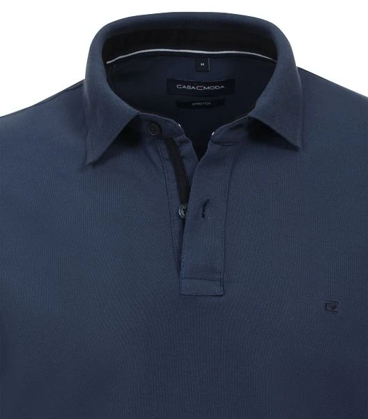 Casa Moda Longsleeve Polo Blauw - Afbeelding 2